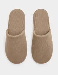 Micro Waffle Mule Slippers with Freshfeet™ Beige male
