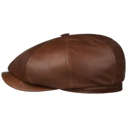 Hatteras Goat Nappa Bowling Flat Cap by - brown - Size: L (58-59 cm)