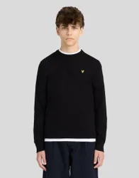 Kids Cotton Crew Neck Jumper Jet Black