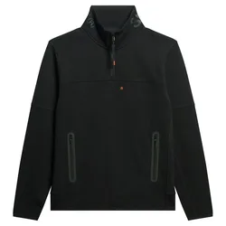 Felpa Con Mezza Zip Tech Logo Loose Black 2XL
