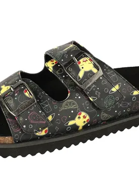 Gaming Sandale - Pikachu - EU38 - für Damen - Größe EU38 - schwarz - EMP exklusives Merchandise! - Frauen - female - Pokémon - FashionsVida