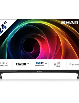 Tv 24ha1205e 24´´ Hd Ready Led Reconditionné Black Europe PAL unisex - Sharp - FashionsVida