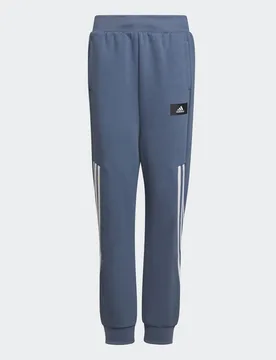Pantaloni a gamba tapered con 3 strisce Future Icons 7-8A Wonder Steel / White - Adidas - FashionsVida