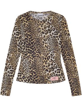Round-Neck Long-Sleeve Top in 100% Recycled Polyester