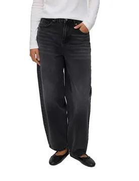 Jeans Taille Haute Billie Li141 Barrel Fit Black Denim 26