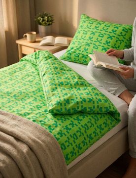 Set di biancheria da letto in cotone - verde