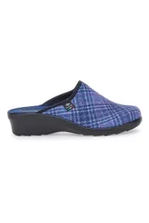 Pantofole blu a quadri con zeppa comfort 90L70T37NP 37
