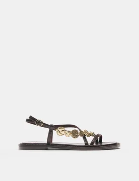 Flat Beaded Sandals (Size: ) - Pull&bear - FashionsVida