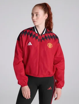 Manchester United x Womens Stadium Track Top Red 2XL - Adidas - FashionsVida