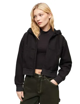 Felpa Con Zip Sport Tech Grid Fleece Black L