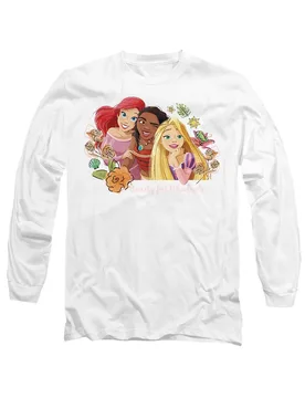 Unisex Princess Ariel, Moana, Rapunzel Ready For Whatever T-Shirt, White Size: Small - White - Size: S - Disney - FashionsVida