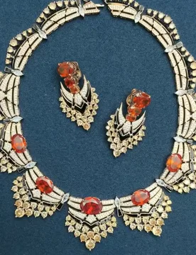 EYER Vintage Temperament AAA Zirconia Design Red Pink Necklace Drop Earrings For Women Luxury Wedding Evening Dress Jewelry Set - Aliexpress - FashionsVida