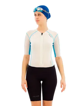 Trisuit A Maniche Corte Anemoi 2 Sub22 Fl Black / White / Aqua S
