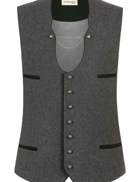 Trachtenweste Salerio (grau, Gr. 56) von Classics für Herren, Oberteile, 50% Wolle, 25% Viskose, 25% Polyester - Stockerpoint - FashionsVida