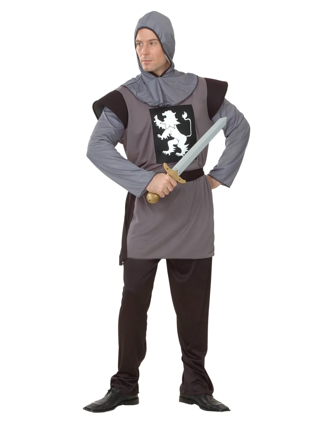 Ritter-Kostüm Mittelalterlicher Waffenrock grau - KARNEVAL-MEGASTORE - FashionsVida