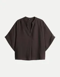Oversized geschnittene Cape Bluse Fenella Braun 42