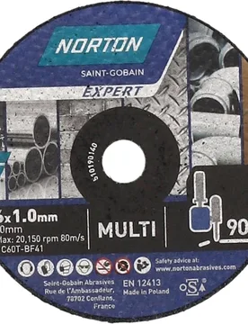Discos de Corte En Blísters 76 x 1 mm - NORTON EXPERT - FashionsVida