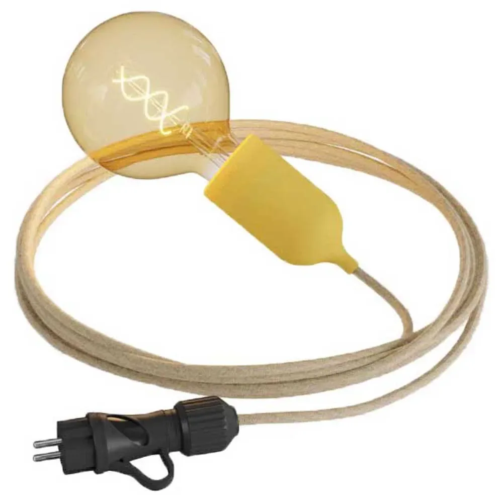 Cables Lampe Suspendue Avec Ampoule Snake Eiva Pastel 5 M Mustard One Size - Creative - FashionsVida