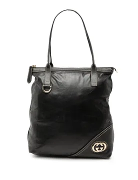 Leather Britt Tote - Gucci - FashionsVida