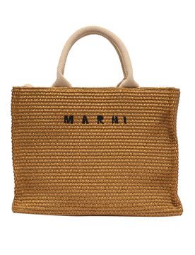 Borsa con chiusura a gancio e logo ricamato
