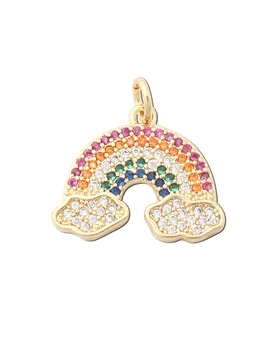Pcs Brass Inlaid Zircon Rainbow Charms Pendants Accessories For Jewelry Making Diy Bracelet Necklace Earrings - Aliexpress - FashionsVida