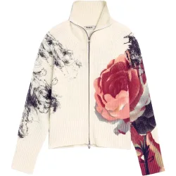 Chaqueta de mujer cremallera estampada