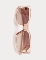 Rectangle Chunky Sunglasses Nude female