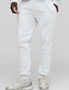 Mens Basic Bm Signature Skinny Fit Jogger - Grey Cotton - Size Large - boohooMAN - FashionsVida