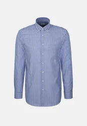 Regular Business Hemd Gestreift Blau 45