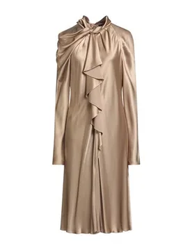 Vestido midi Mujer Marrón 36 Mujer - Alberta Ferretti - FashionsVida