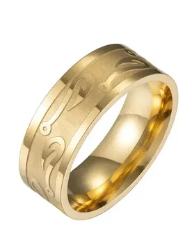 Simple and Personalized Fishing Hook Pattern Stainless Steel Men's for Rings Size 6-13 - Aliexpress - FashionsVida