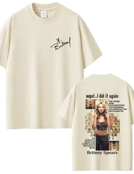 Britney Spears Oops I Did It Again Album Graphic T-shirt Men Women Fashion Vintage Oversized Short Sleeve T Shirts Streetwear - Aliexpress - FashionsVida