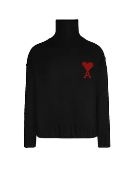 Jersey de cuello alto negro M - AMI PARIS - FashionsVida