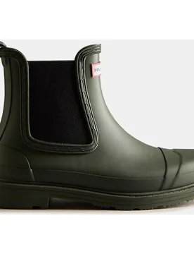 Botas de agua Chelsea Commando de mujer con fuelles laterales elásticos y detalle de logotipo - Hunter - FashionsVida
