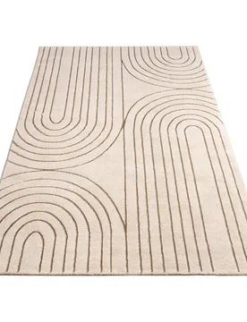 Kurzflor Teppich Tuana 215 Creme - Paco Home - FashionsVida