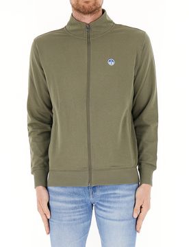 Felpa con zip VERDE XXL