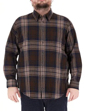 Camicia a quadri MARRONE 4XL - JP 1880 - FashionsVida