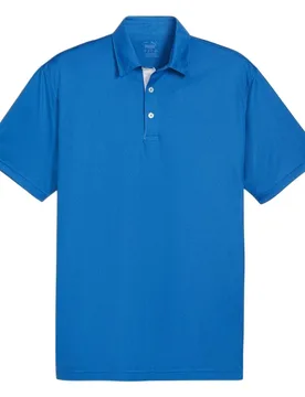 Mens Pure Performance Polo Shirt (Future Blue) - Pale Blue - Size Small - Puma - FashionsVida
