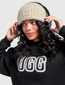 Chunky Rib Beanie Mütze - Damen, Cremefarben - female - Size: One Size - Ugg - FashionsVida