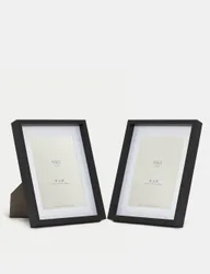 Set of 2 Photo Frames 6x8 Inch Black