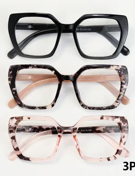 Piezas Gafas de lectura vintage de marco grande para mujeres, lentes de alta definición con bisagras de resorte, unas gafas de lectura profesionales - Shein - FashionsVida