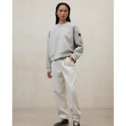 Sudadera de mujer lisa y cuello redondo