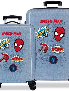 Juego de maletas (cabina y mediana) Spiderman rígida con capacidad de 104L - Personajes - FashionsVida