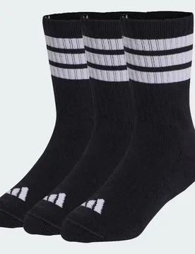 Calzettoni 3-Stripes imbottiti confezione da 3 paia bambini e bambine 28-30 Black / White / White - Adidas - FashionsVida