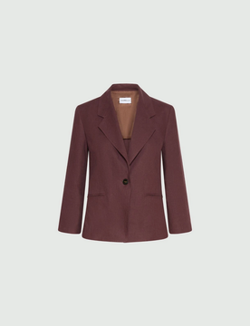 Giacca in lino donna marrone