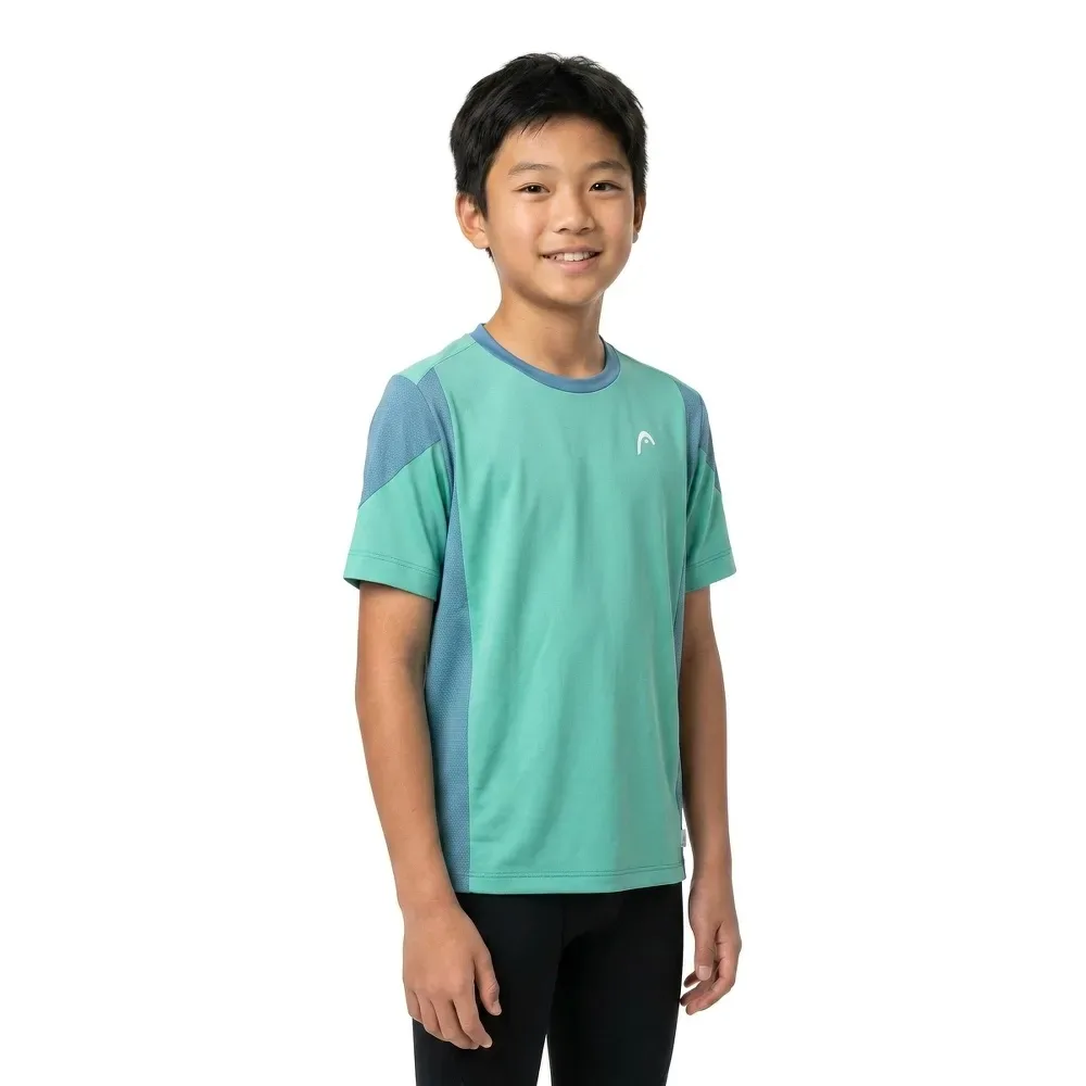 Slice Short Sleeve T-shirt Turquoise / Airforce Blue 128 cm - Head Racket - FashionsVida