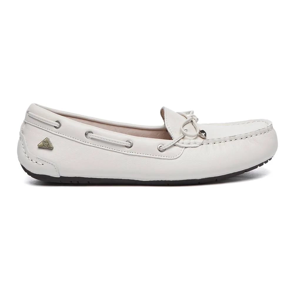 Grebes Leather Loafer - White - Size: 6 - EverAu Australia - FashionsVida