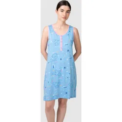Camisón corto de mujer de tirantes con estampado floral