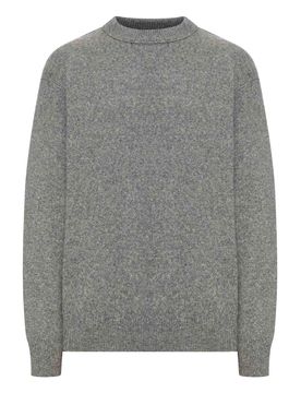 Maglia Girocollo In Lana Effetto Melange