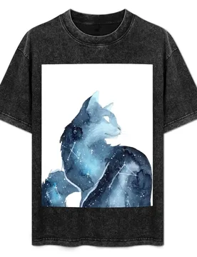 Galaxy Cat T-Shirt Summer Print Short Sleeve Tee - Aliexpress - FashionsVida